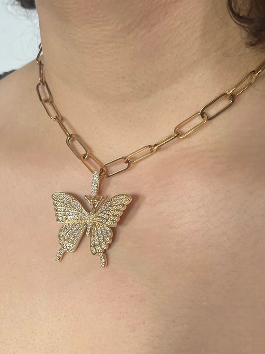 Butterfly Chunk Necklace